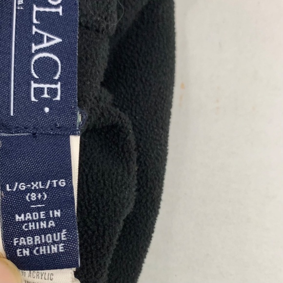 The Children’s Place “DUDE” Big Boys Pom Pom beanie/hat XL, Navy Green grunge - Picture 4 of 11